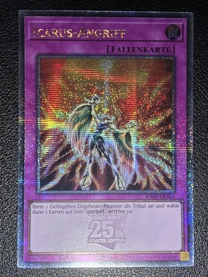 Icarus-Angriff RA03 Quarter Century Secret Rare Deutsch 1. Auflage Yugioh Karte
