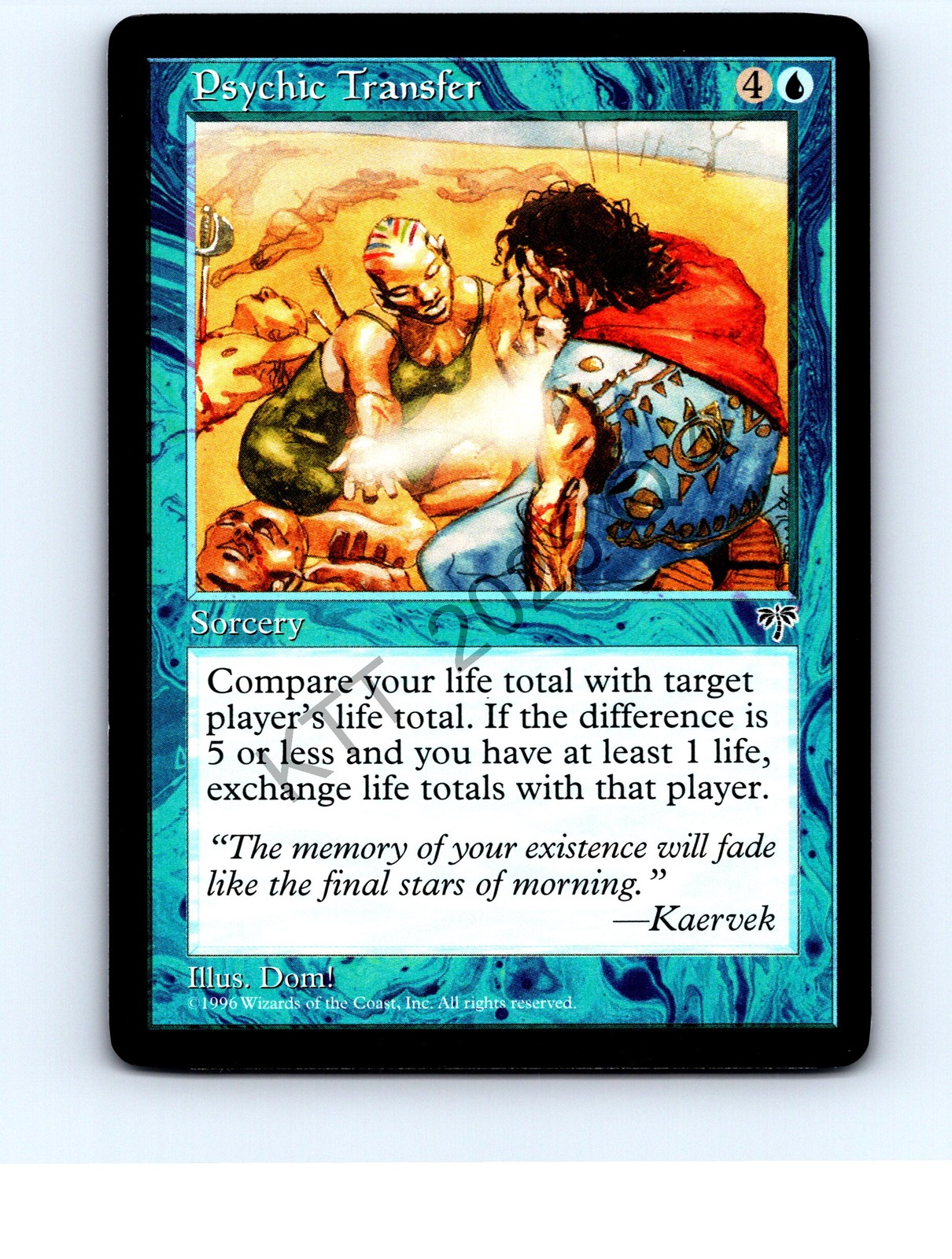 Psychic Transfer Blue Rare Mirage MTG NP Near Mint or Better