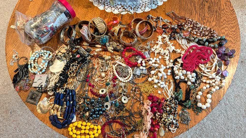 Large Lot of Vintage/Now Costume Jewelry 8+ lbs.