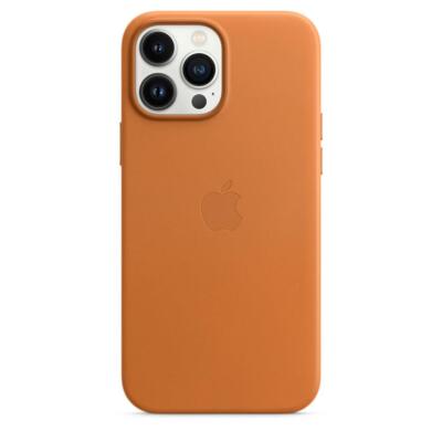 Genuine Apple iPhone 13 Pro Max Leather MagSafe Case / Cover - Golden Brown