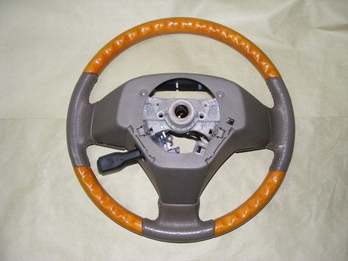2005-2006 Lexus ES330 Steering Wheel Leather Woodgrain W/ Cruise Controls - Picture 2 of 3