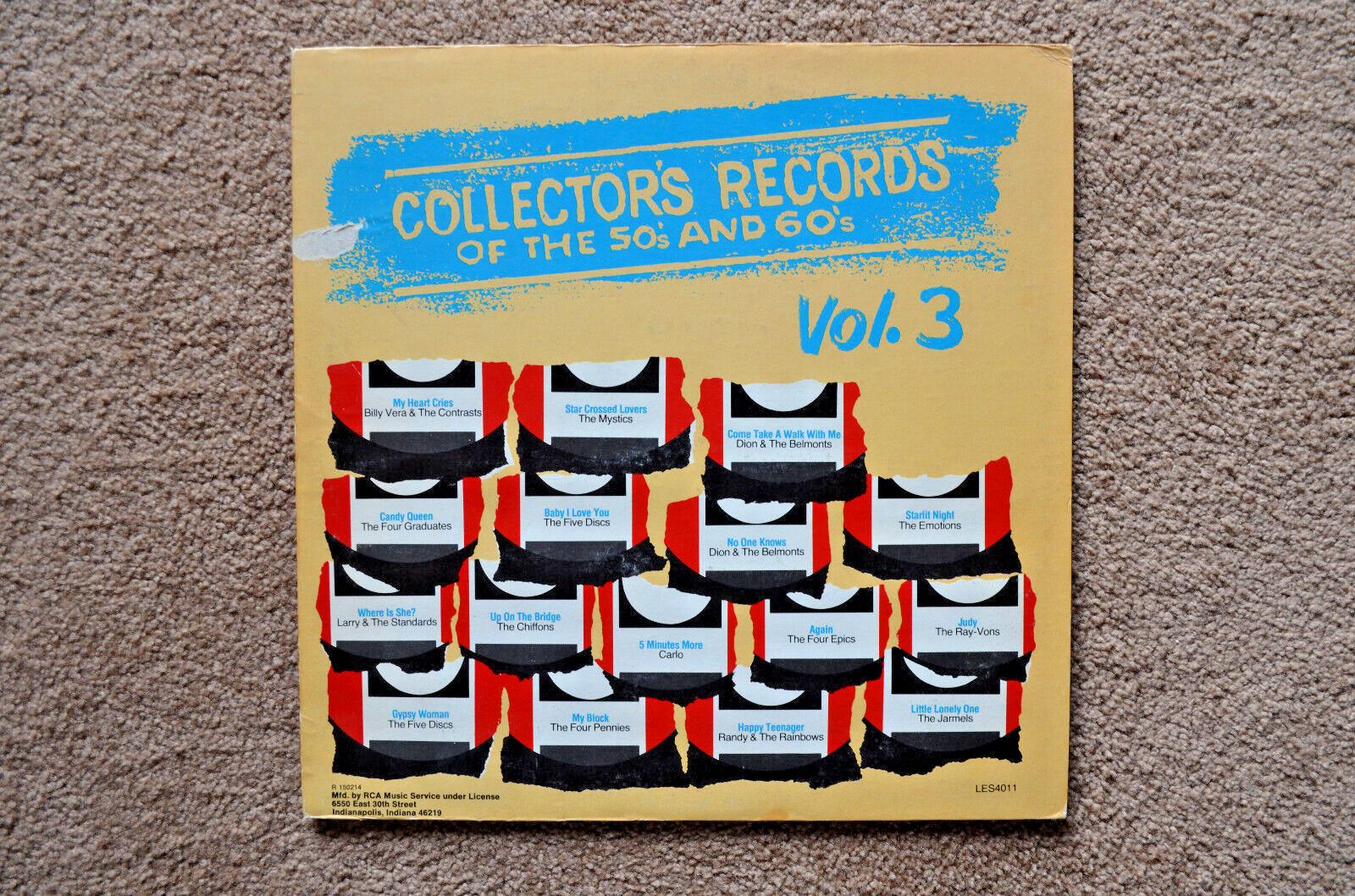 Various Artists LP "Collector's Records Vol. 3" Laurie (LES4011) Vinyl Near Mint