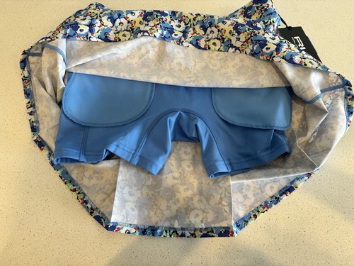 Ralph Lauren RLX GOLF Stretch Rücken plissiert 17" Skort in blau Blumenmuster XS neu mit Etikett $ 148 - Bild 7 von 9