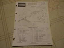 Toro 832 31823 31813 31323 snow thrower blower Parts Catalog Manual 1972