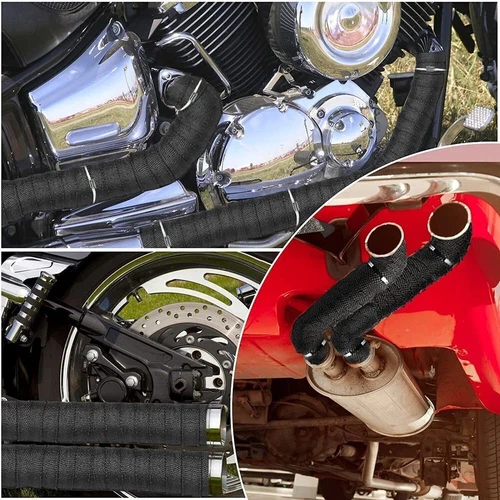 10m Titan Hitzeschutzband Auspuff Krümmer Band bis 1400° Hitzeschutz Heat Wrap - Bild 20 von 23