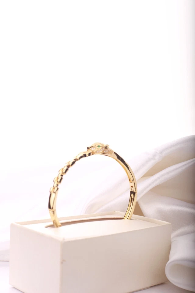 Brazalete brazalete Jaguar JYOTE de moda para mujer dorado y plateado con diamantes de imitación Foto 4 de 4