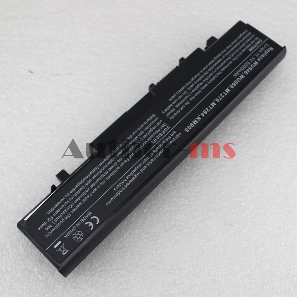 Batteria Sostitutiva Per Laptop Dell Studio 1558 1555 1537 1535 - 11.1V 5200mAh, Compatibile Con Codici WU946, KM958, MT264, 312-0701 - 3
