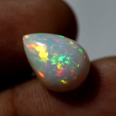 5.6 Karat 15x11 MM Natürlich AAA Rot Grün Multi Feuer Äthiopische Opal Birne
