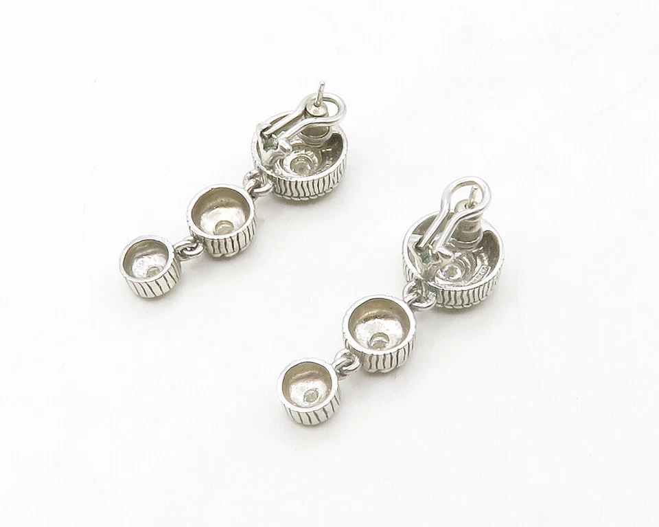 Pendientes colgantes JUDITH RIPKA 925 plata vintage topacio graduado giro EG6774 Foto 3 de 4