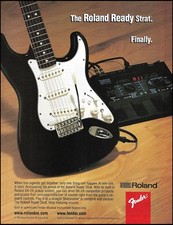Fender Roland Ready Stratocaster guitar 1998 advertisement 8 x 11 ad print