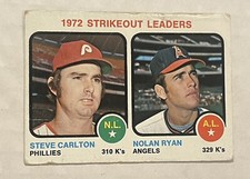 1973 Topps #67 Steve Carlton/Nolan Ryan Strikout Leaders~free Shipping
