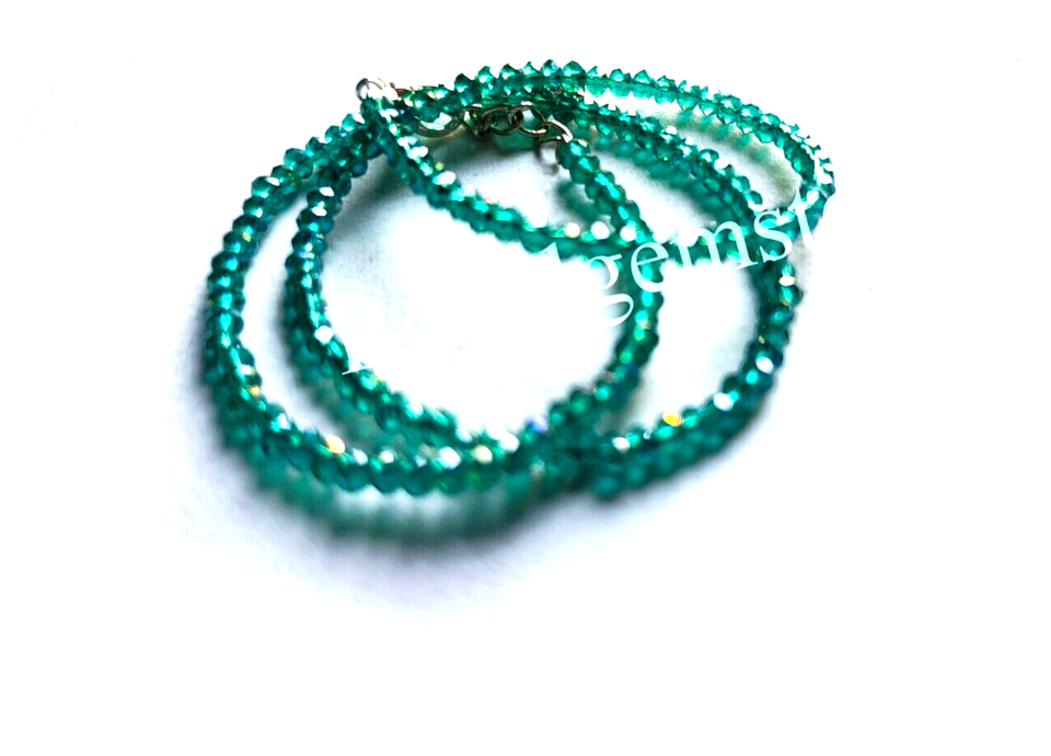 Green Rondelle Beads Gemstone Beads Crystal Beads 33 MM Crystal Stone