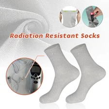 Silver Fiber Conductive Socks Anti-Radiation RF EMF Electromagnetic Shield Sock