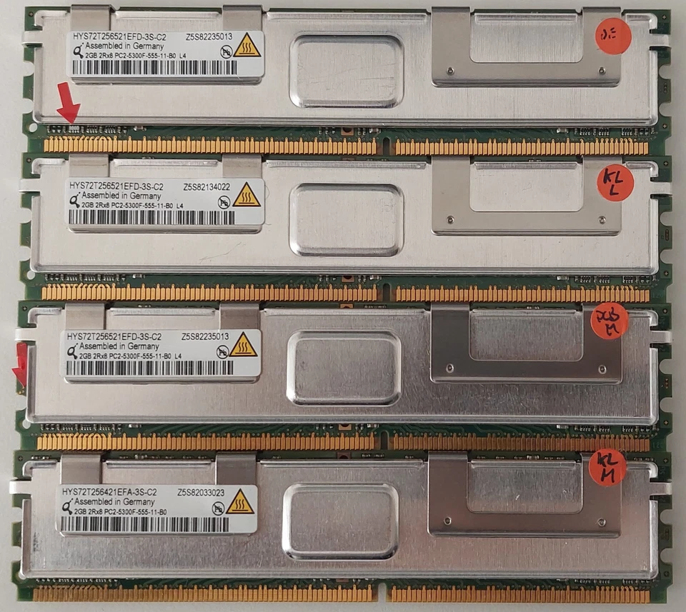 Qimonda DDR2 RAM 4x2GB PC2-5300F ECC