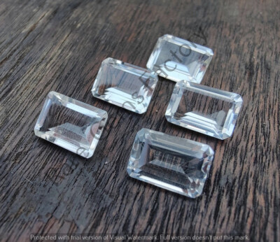 Natural Crystal Quartz Rectangle Shape Faceted Cut Wholesale Gemstones