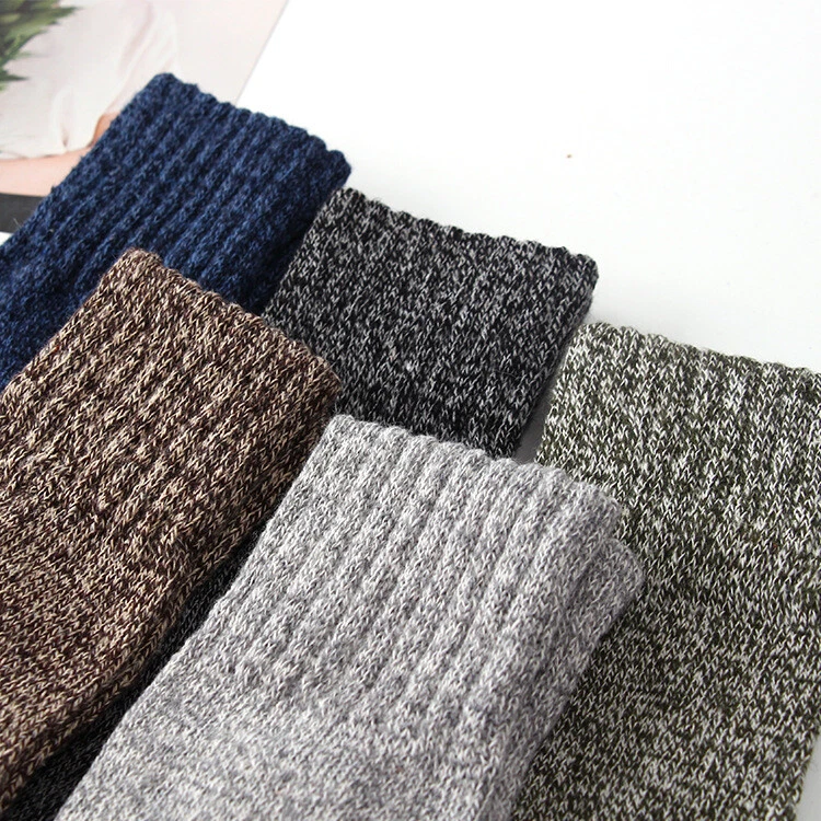 5 Pairs Men's Wool Mixture Angora Cashmere Warm Soft Thick Casual Soft Socks USA - Image 4 of 4