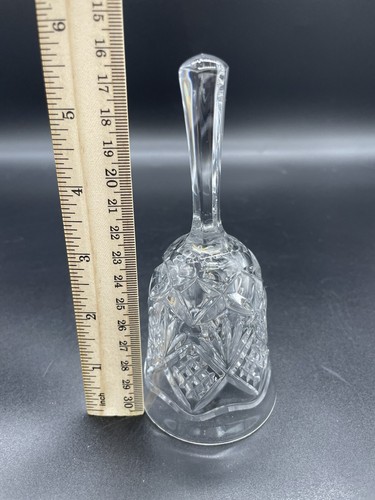Vintage Royal Crystal Rock RCR Hand Cut Lead Crystal Bell Made in Italy - Picture 5 of 5