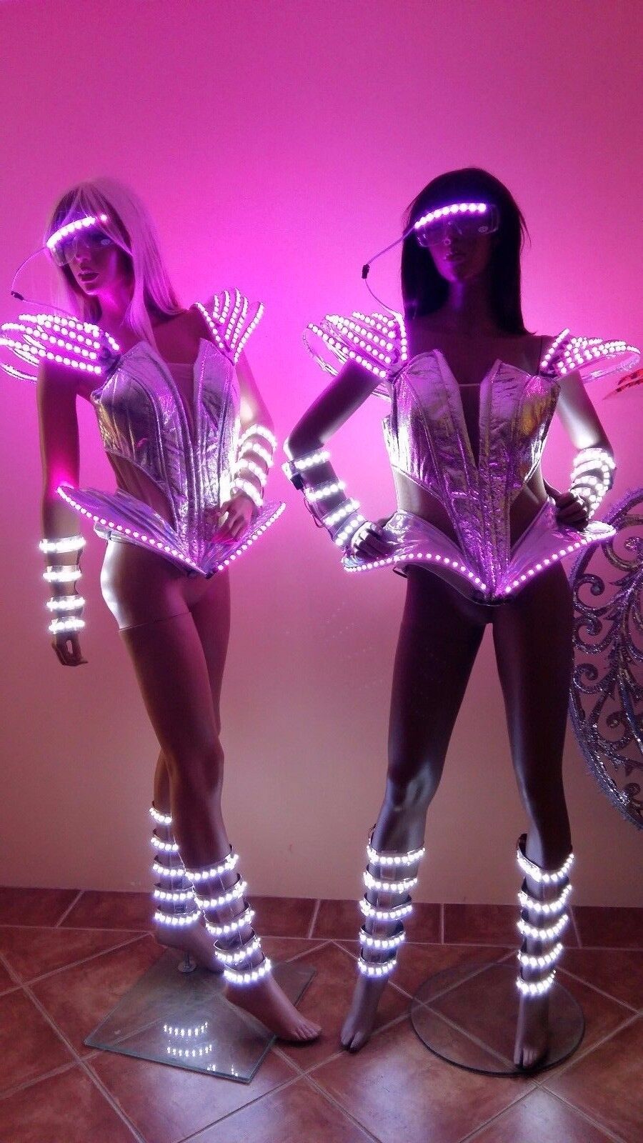 Corset with or without LED lights Costume Dance Outfit Robot Clothes Lady GaGa | eBay