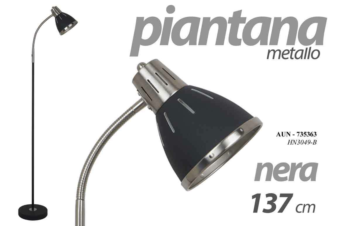 Lampada Piantana Nera 137cm Metallo AUN-735363 | Urban Chic Home