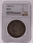 NGC MS61 1900-O $1 Morgan Silver Dollar [023GRA]