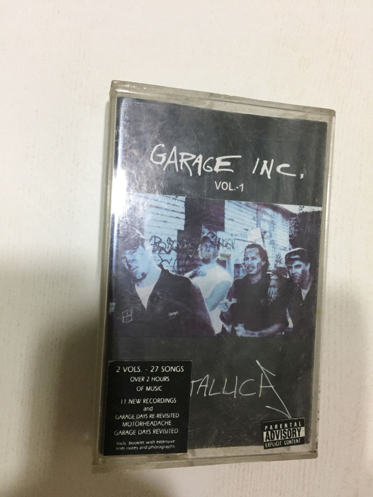 METALLICA GARAGE INC VOL 1  1998 RARE orig CASSETTE TAPE sticker INDIA indian