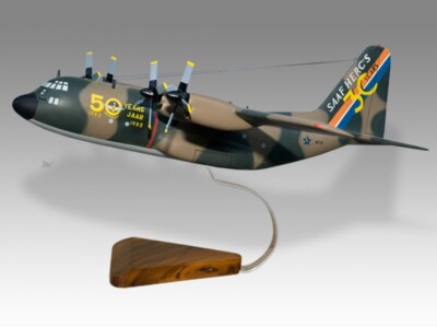 Lockheed C130J South African Air Force 50 Years Wood Airplane Model Large 1/100