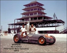 1953 Indy 500 Winner Bill Vukovich Racing Photo 8X10 - #2 Buy Any 2 Get 1 Free