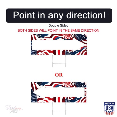 16x6" SEA CREATURES ARROW Custom TEXT Sign w/Stakes -SET OF 10 - Made in USA - Picture 11 of 20