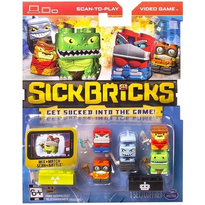 Sick Bricks 5 Character Pack Mutants Vs Robots Set Scan-to-Play Video Game App