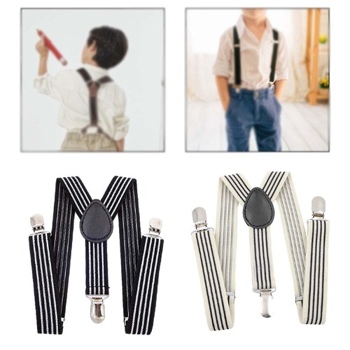 Y-Hosenträger Mit Fliege Für Kinder (2-10 Jahre) – Verstellbar Mit Clips, Polyester/Elasthan