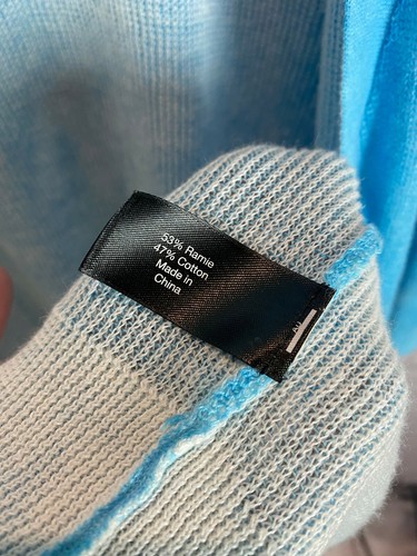 Cárdigan tejido azul Lane Bryant talla 14/16 estilo clásico para mujer (AUTO) - Imagen 7 de 12