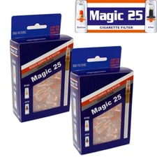 2 of Magic 25 Disposable Cigarette Filters Value Pack Free Shipping