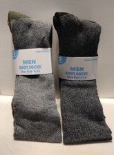 Men's Boot Socks - 4 pairs - Winter / Work  Shoe Size 6 - 12  New with Tags