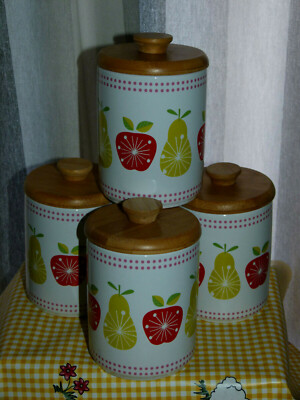 Storage Jars Bamboo Lid LINEA House of Fraser Michellemason FRUIT Stoneware 