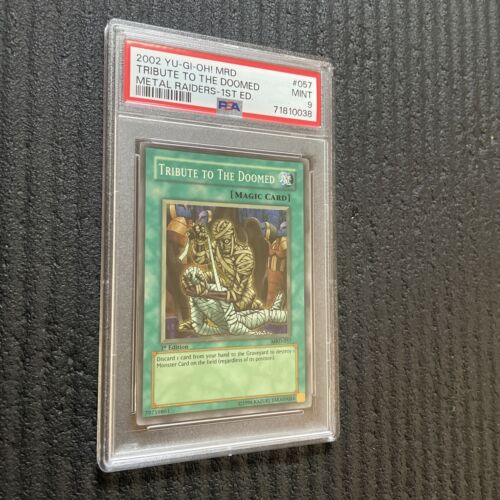 Yugioh! Tribute to the Doomed MRD-057 Super Rare 1st Edition PSA Graded 9 MINT - Picture 1 of 2
