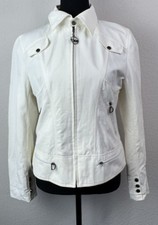 Christian Dior Women  s Jacket L Off White Made in France Zip Up Designer Vintage