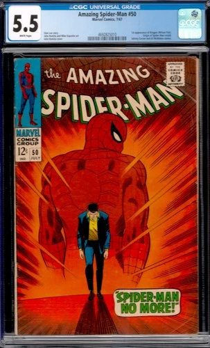 Amazing Spider-Man #50 Marvel Comics 1967 1st Appearance Kingpin CGC 5.5