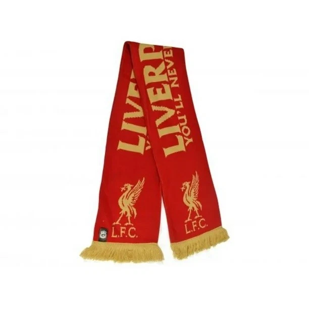 47 Brand Liverpool FC Scarf Golden Liverbird Fringe Official Licensed LFC - Image 4 of 4