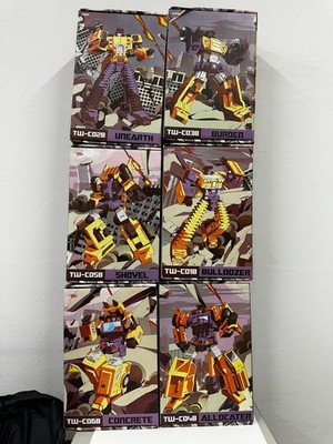 Toyworld Transformers Constructor Devastator TW Set of 6 G2 Yellow Color