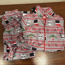 STAR WARS BOY'S CHILDREN 2-PIECE PAJAMAS SET Fairaisle CHRISTMAS HOLIDAY XS 4/5