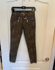 Michael Kors Leopard print jeans. Size 00