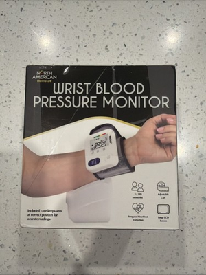 #ad #ad North American Wrist Blood Pressure Monitor with Large LCD Adjustable Cuff $11.99