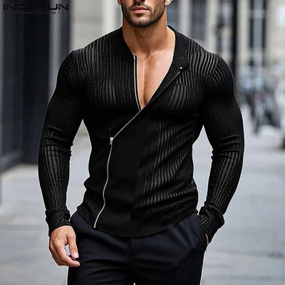 FASHION LIFESTYLE4YOU Fetisch Fashion Männer Oberteil Sexy Shirt Herren Body Hemd Transparent Clubwear