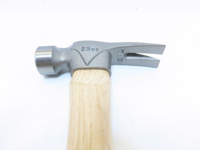Estwing Pro California Hammer – 23 Oz Rip Claw, Milled Face, Hickory Wood Handle, MRW23LM – For Framers & Carpenters
