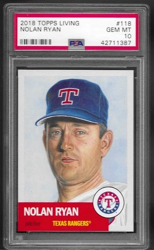 2018 Topps Living Set # 118 NOLAN RYAN GEM MINT PSA 10 Texas Rangers HOF
