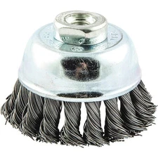 Zoro Select 66252838781 Cup Brush,Wire 0.020" Dia.,Carbon Steel