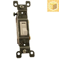 15 Amp, 120 Volt Toggle Framed AC Quiet Switch - Reliable White Design