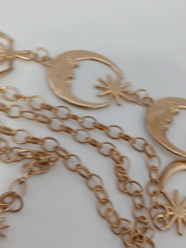 AKTUELLER MOND & STERNE goldfarben Damen Kette Design Gürtel Einheitsgröße - Bild 4 von 6