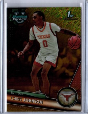 Chris Johnson Gold Shimmer 1st - 23-24 Bowman Chrome University Basketball UCF