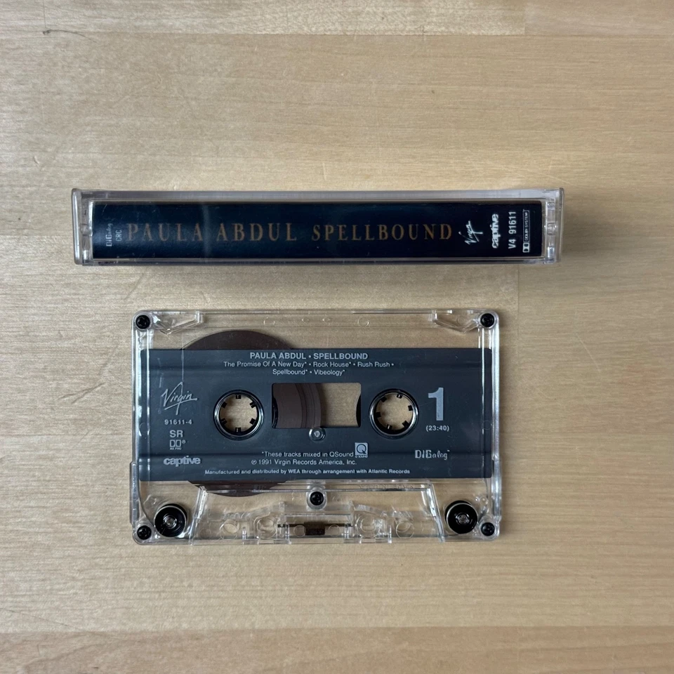 Paul Abdul Spellbound cassette tape 1991 Virgin Records Dolby HX Pro 91611-4 Foto 3 de 4